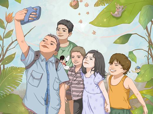 插画练习——童趣