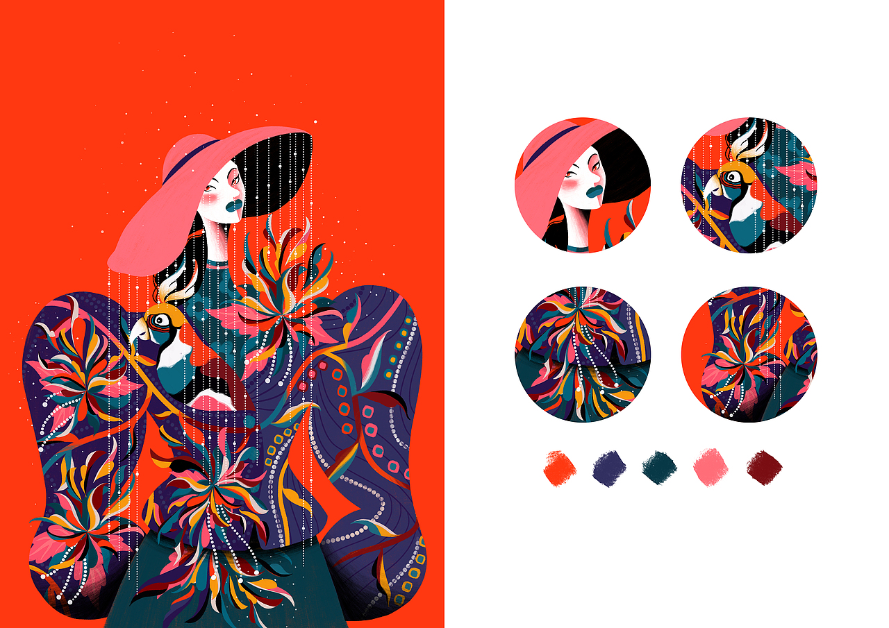 時尚人物插畫（圖ZMjYyMzYzMTcy） - 創(chuàng)作習(xí)作 - 站酷設(shè)計師有貓檸原創(chuàng)素材 - 站酷ZCOOL