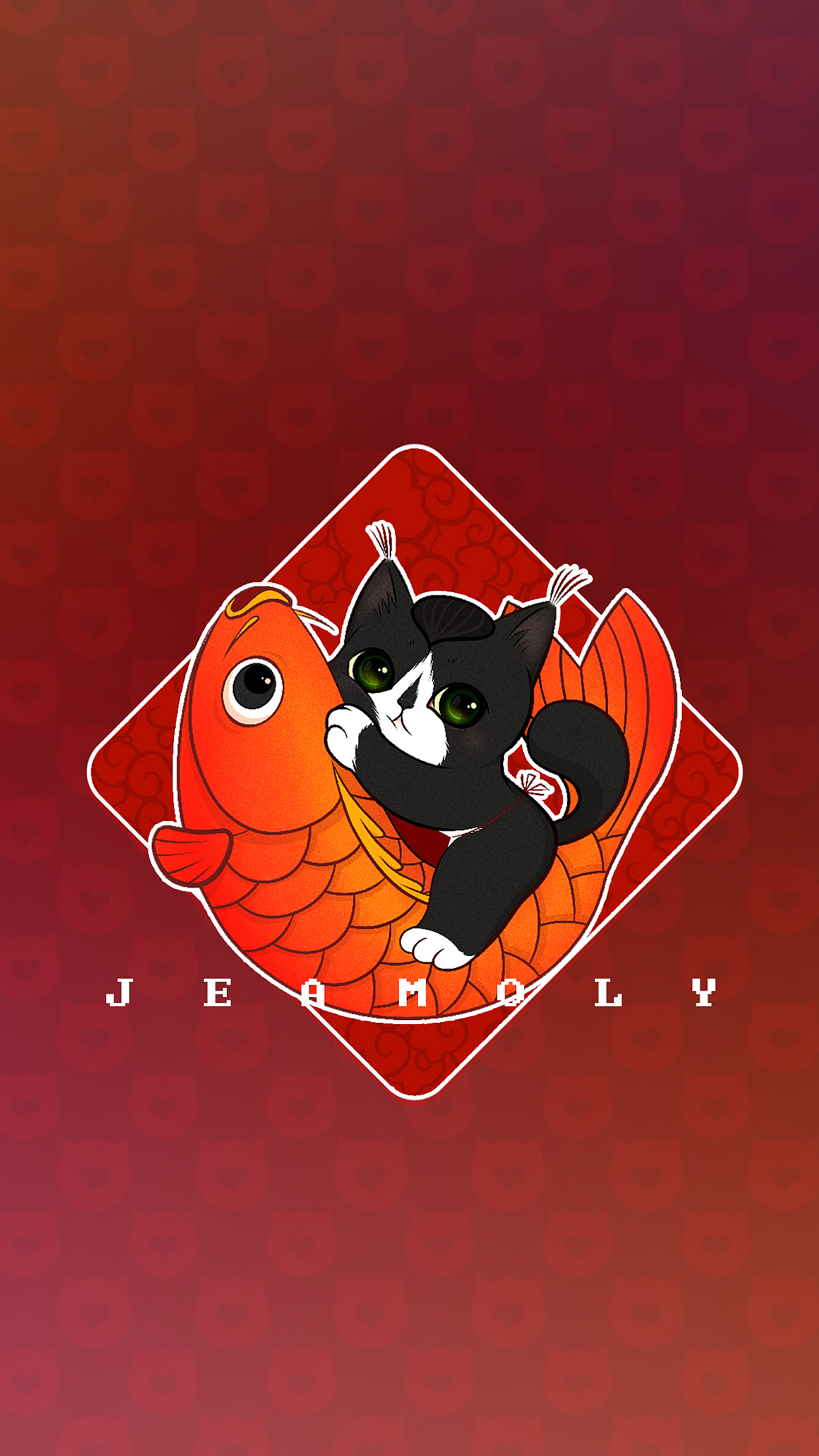 《猫年有鱼》（图ZOTM4MTk1NzY=） - 创作习作 - 站酷设计师Jeamoly原创素材 - 站酷ZCOOL