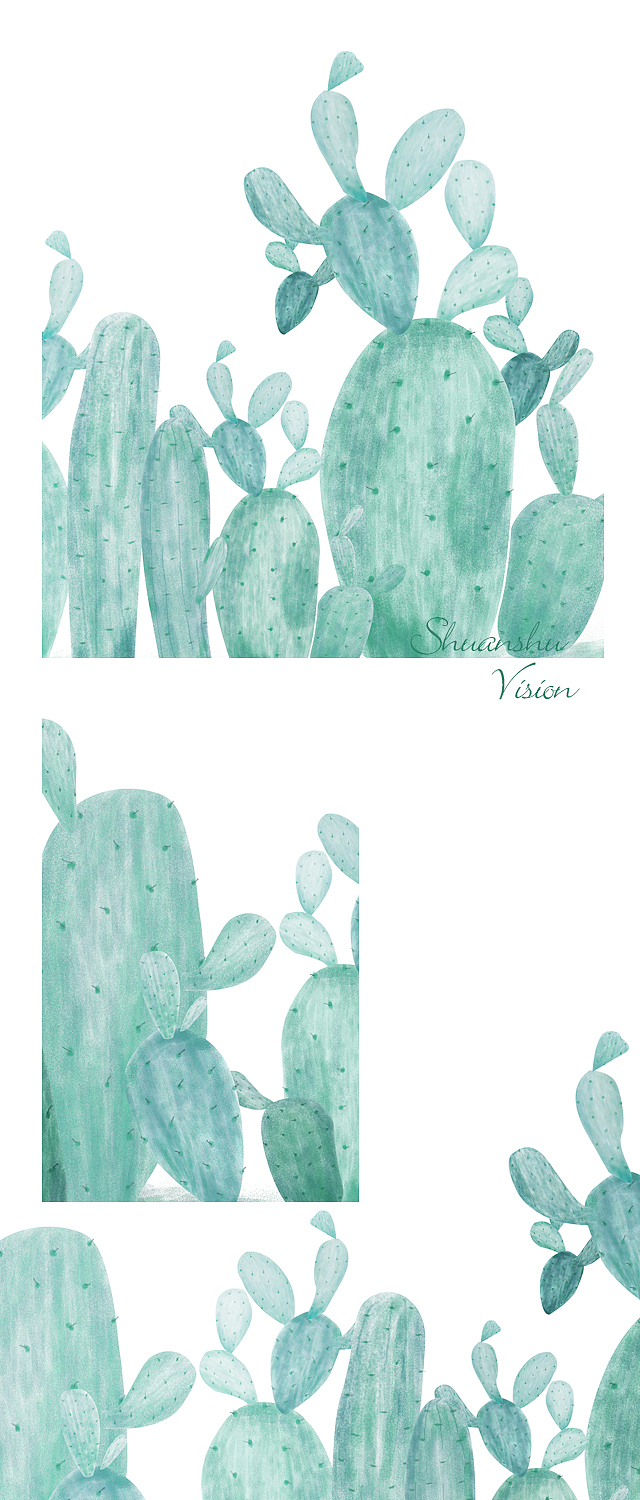 仙人掌视觉~放飞自我吧~（图ZNzQwOTE0MjQ=） - 商业插画 - 站酷设计师炫舞原创素材 - 站酷ZCOOL