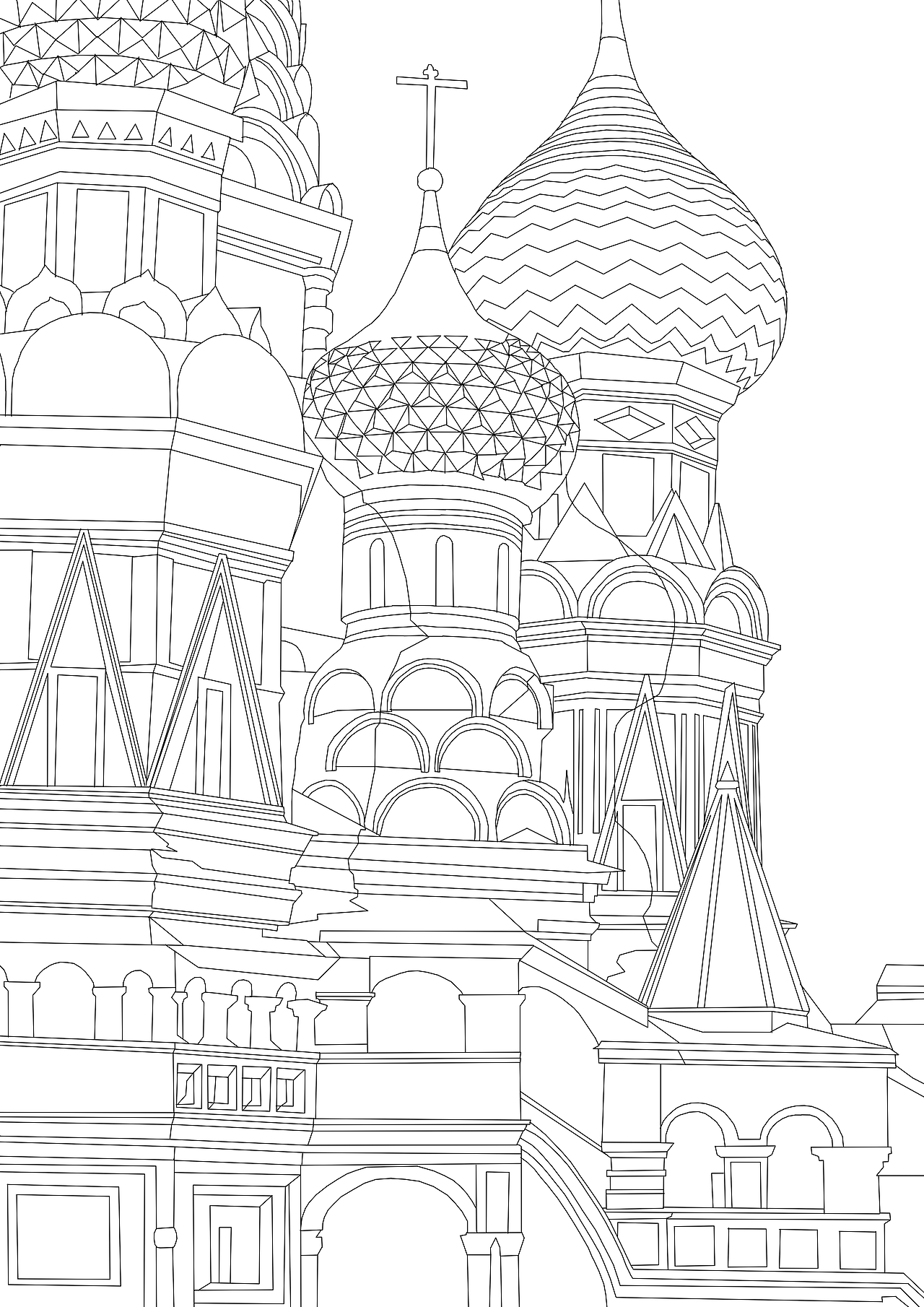 世界名胜古迹线稿