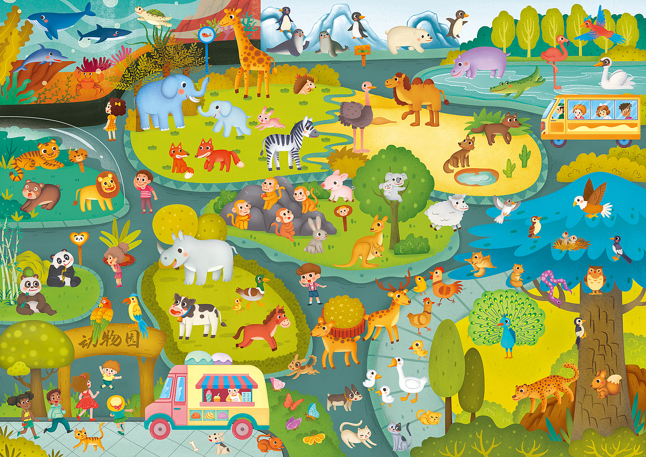 貼紙書(shū)（圖ZMjc5OTg1NDU2） - 兒童插畫(huà) - 站酷設(shè)計(jì)師AYTUAN原創(chuàng)素材 - 站酷ZCOOL