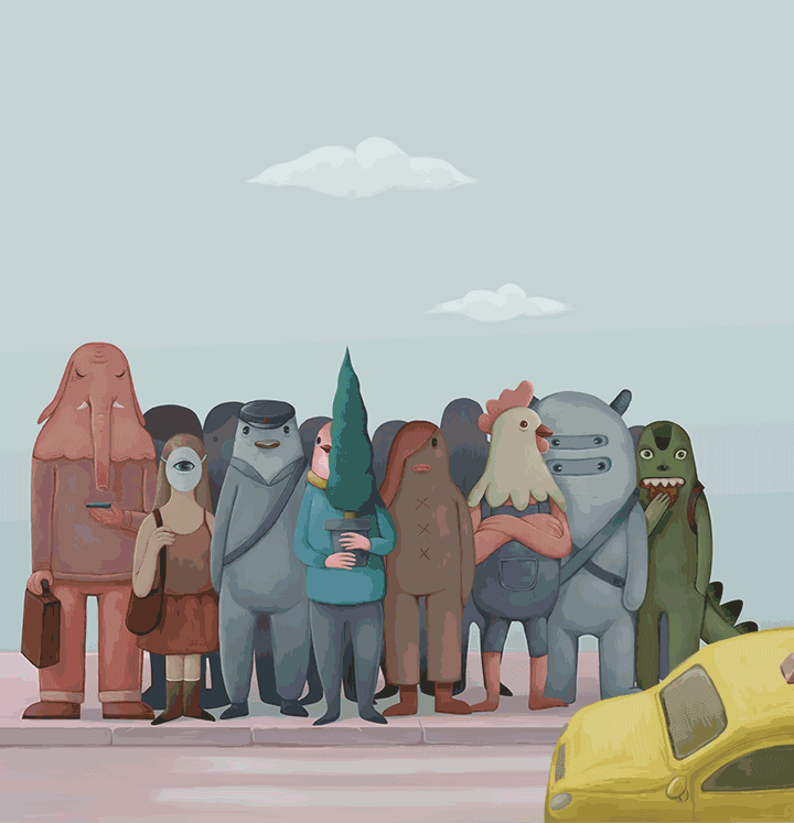 Hi-鸟人－植树篇（图ZNzI5OTUwNzY=） - 商业插画 - 站酷设计师插画师傅逗原创素材 - 站酷ZCOOL