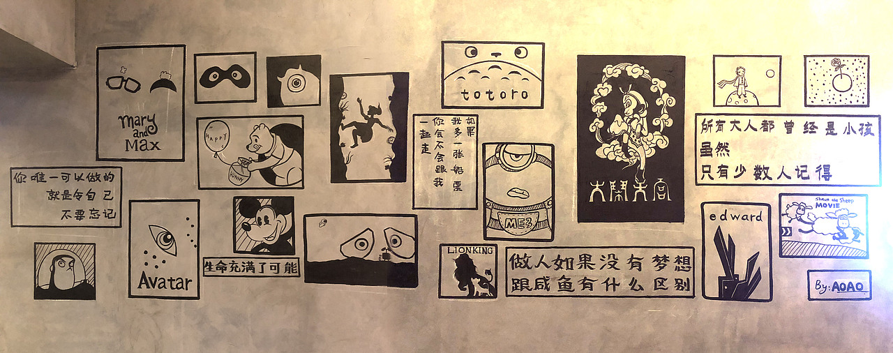 星河影院墙绘案例-动漫人物合集
