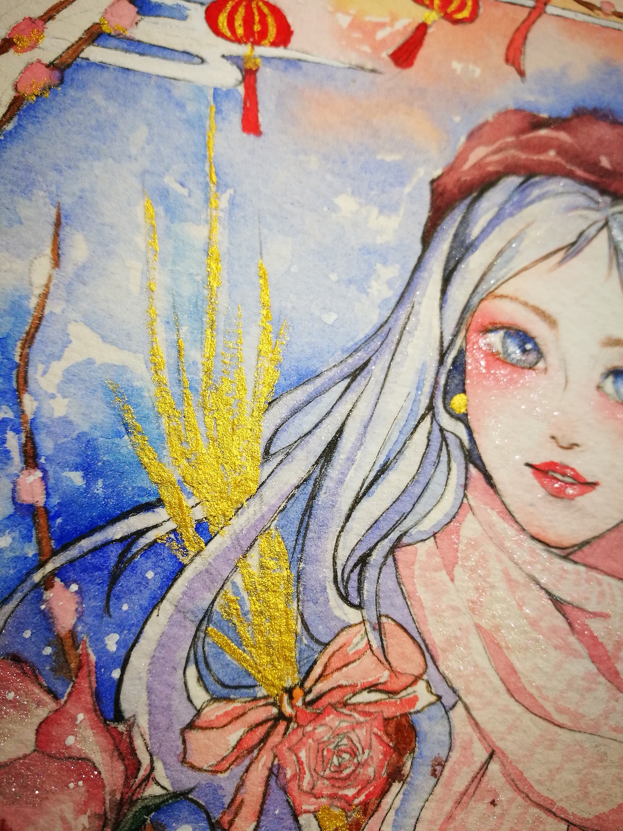 水彩新年快乐吖（图ZMTQxNTQxNjQ0） - 创作习作 - 站酷设计师刈安L原创素材 - 站酷ZCOOL