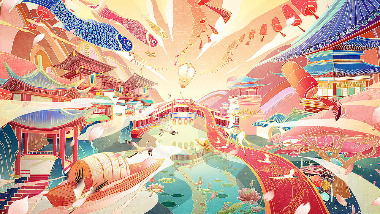 一梦江湖#盲盒包装插画#（图ZMjIxNTE0OTky） - 商业插画 - 站酷设计师方块阿兽原创素材 - 站酷ZCOOL