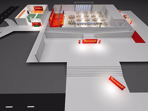 企业年会场布示意效果图