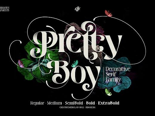 Pretty Boy Ornament英文字体设计