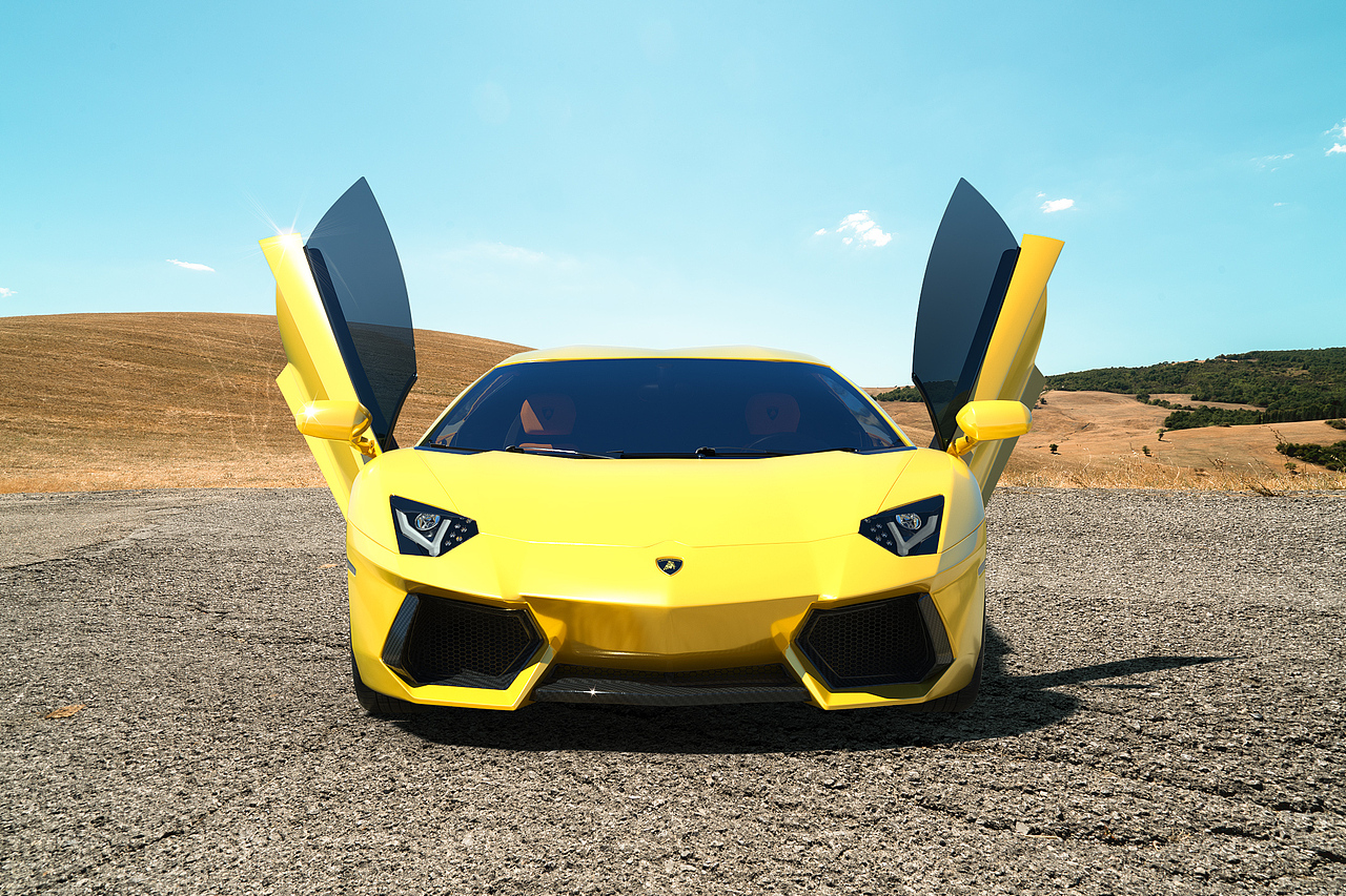 汽车渲染-兰博基尼/Lamborghini Aventador LP700-4（图ZMjk1MTgzMjU2） - 机械/交通 - 站酷设计师雨桦原创素材 - 站酷ZCOOL