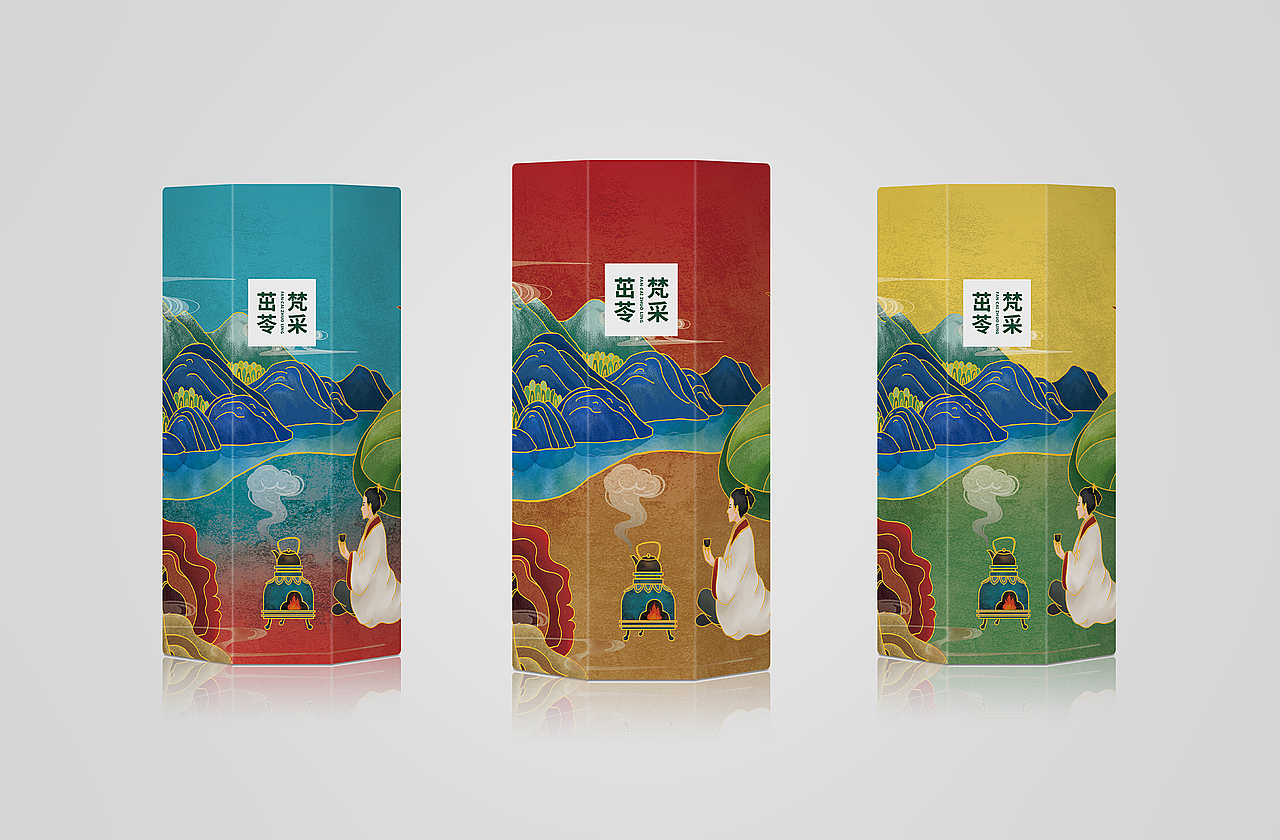 国风茶叶包装（图ZMTk5NzI3MTgw） - 商业插画 - 站酷设计师鲸鱼不游泳原创素材 - 站酷ZCOOL