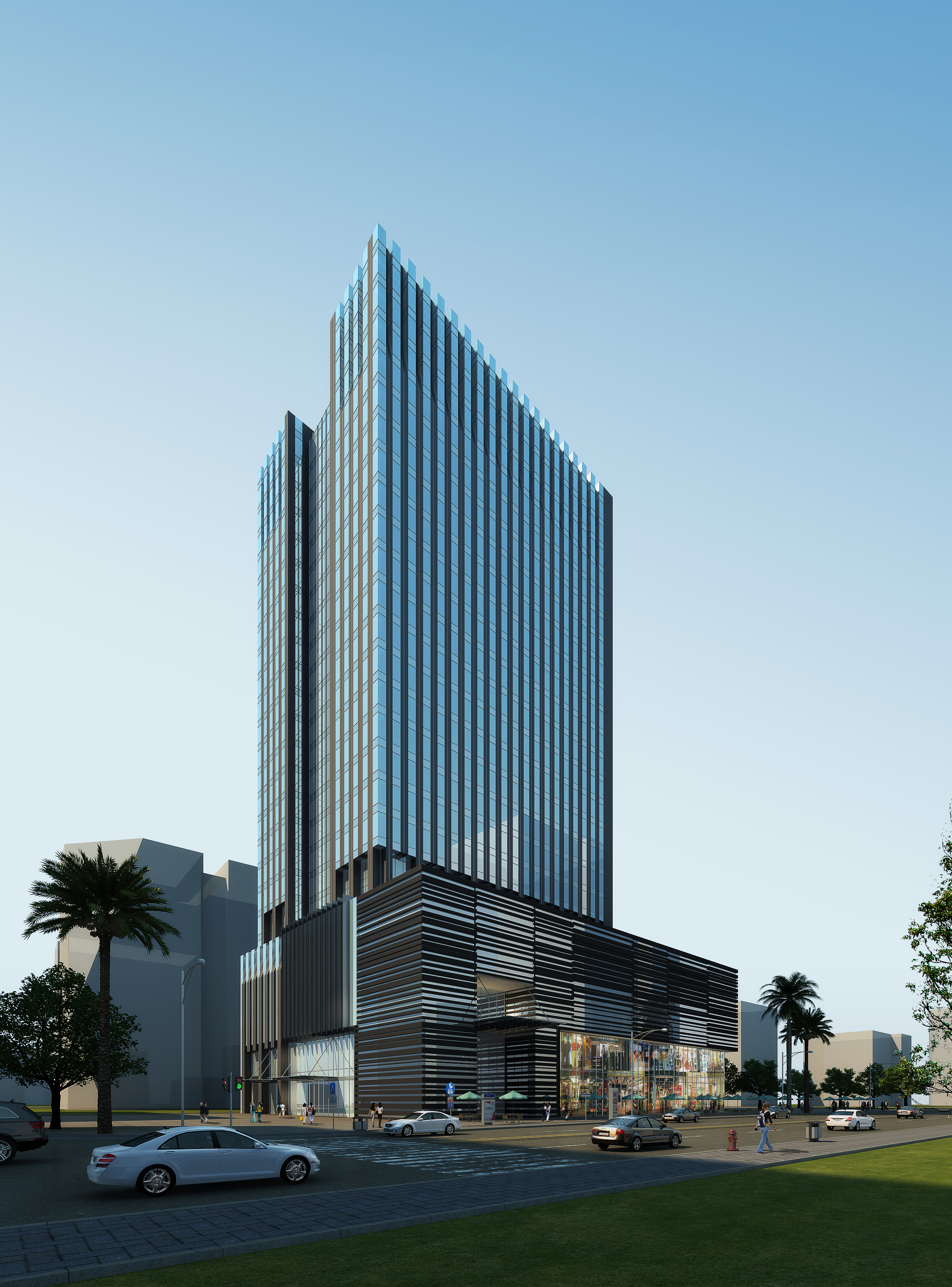 某商场日景图|空间|建筑设计|莫忘初心0719 - 原创作品 - 站酷 (zcool