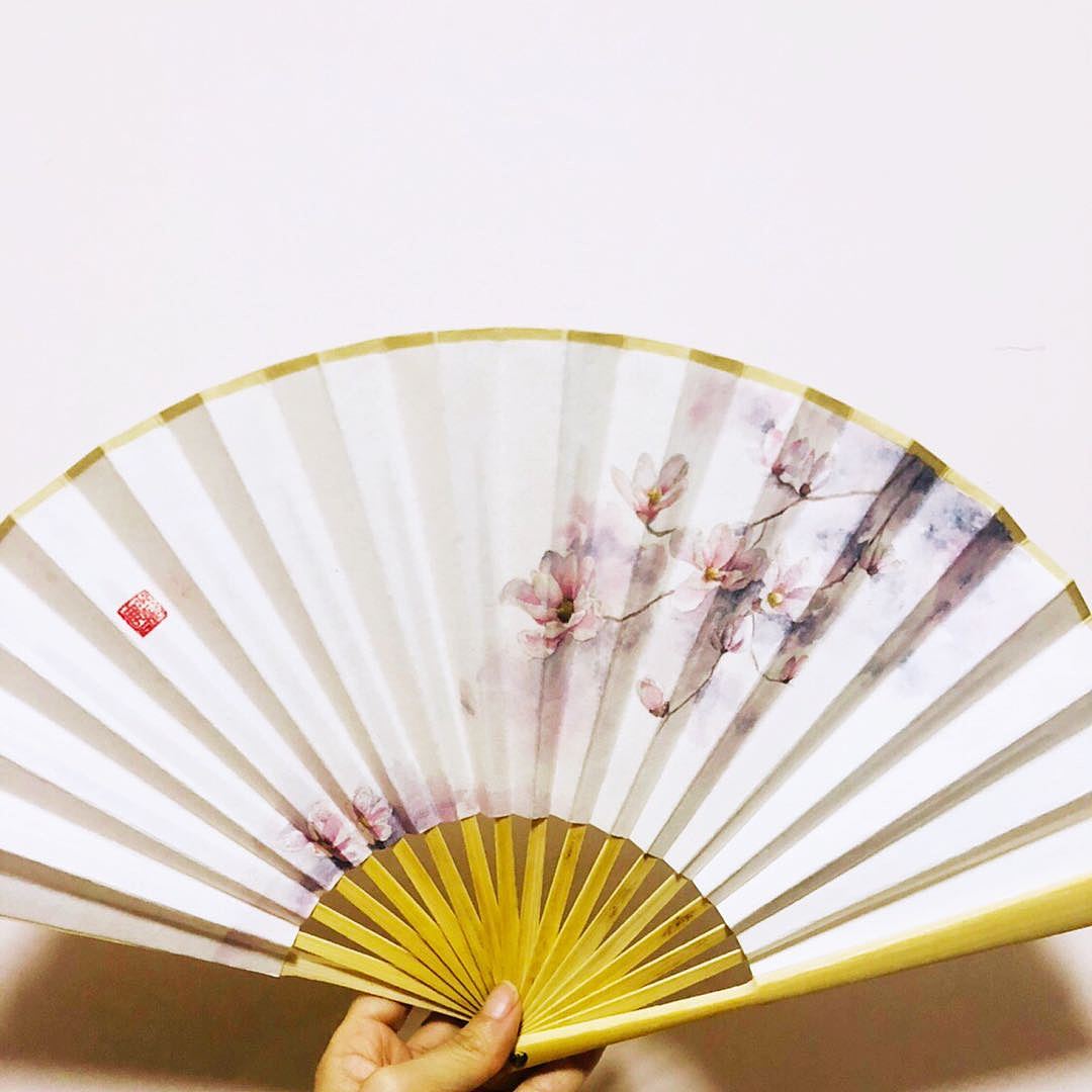 手绘古风折扇|纯艺术|绘画|十里青堤 - 原创作品 - 站酷 (zcool)