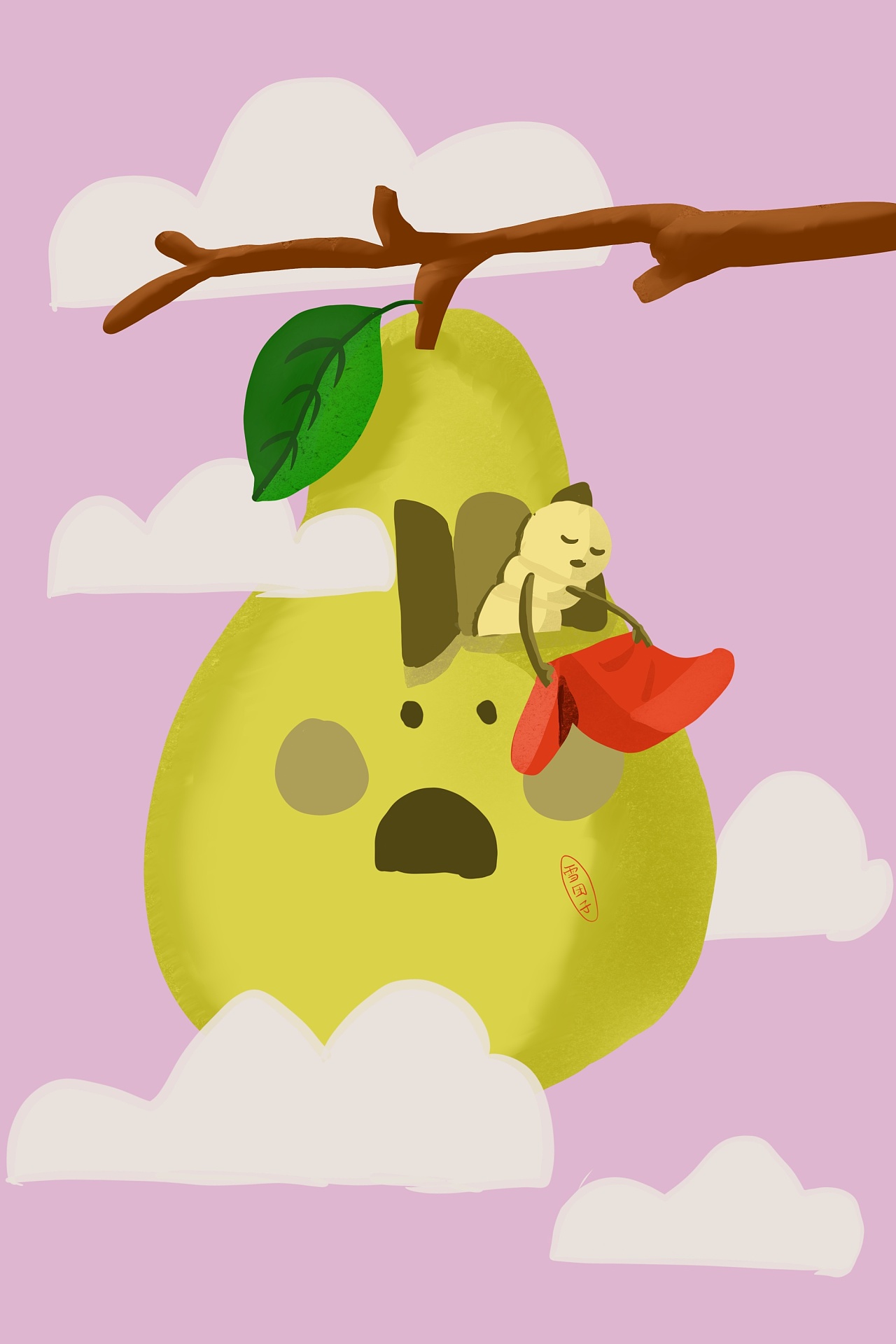 梨子之家|插画|创作习作|雪团子koala - 原创作品 - 站酷 (zcool)