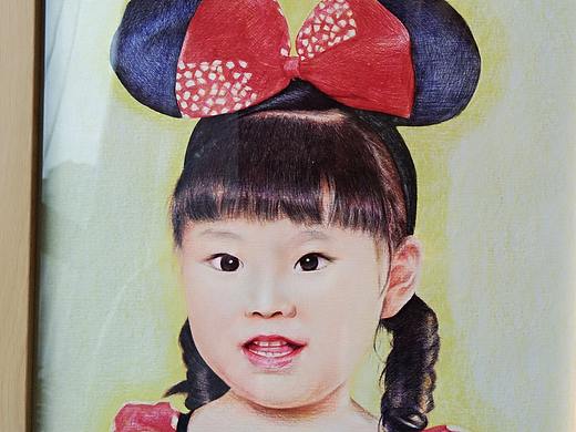儿童彩铅圆珠笔画——林潼、阳阳