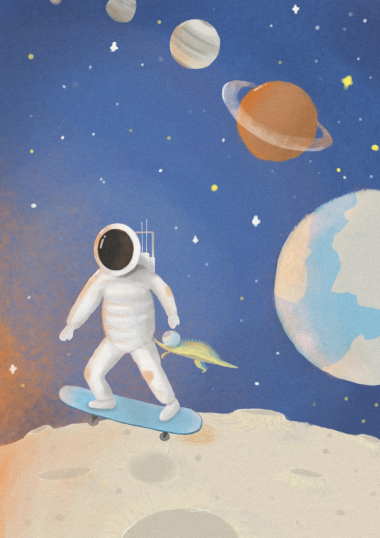 太空旅行插画|插画|儿童插画|cqs山羊_原创作品-站酷zcool