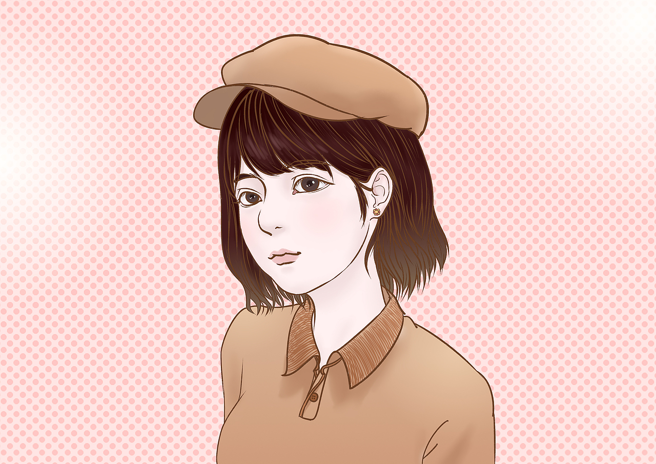 贝雷帽少女|动漫|单幅漫画|wayh777_原创作品-站酷zcool