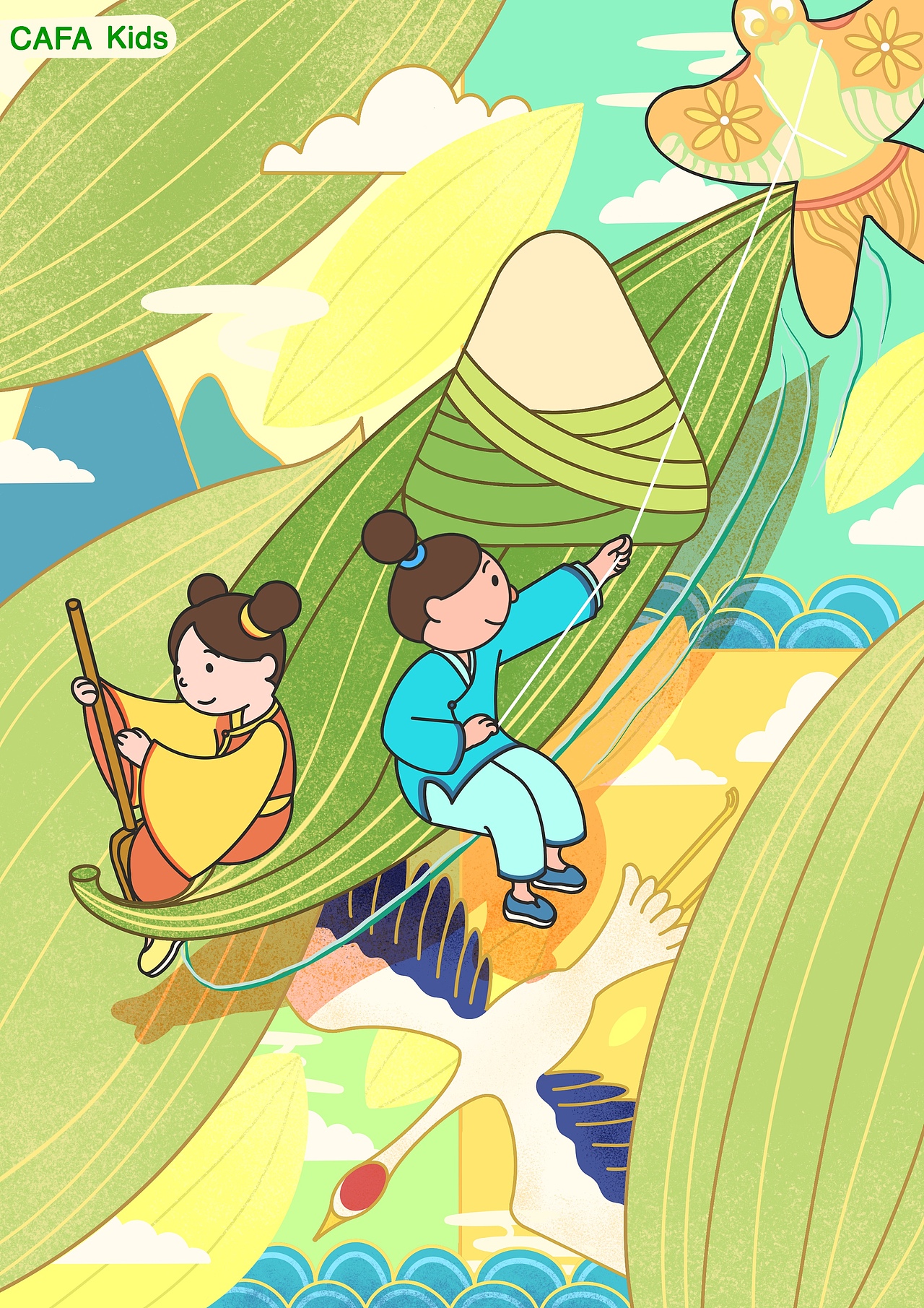 端午节海报
灵感来源于粽叶扁舟<br>清凉夏日的气氛是我的童年记忆