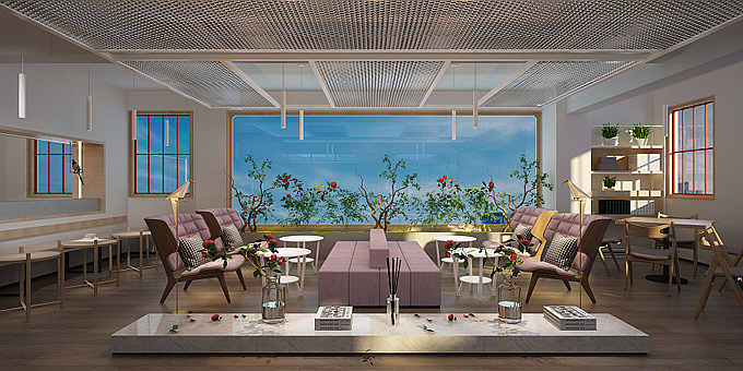 西安高新瑜伽馆装修设计图