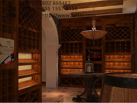 烟酒店装修木质酒架的作用