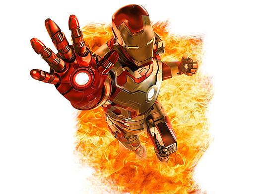 钢铁侠(钢笔鼠绘)