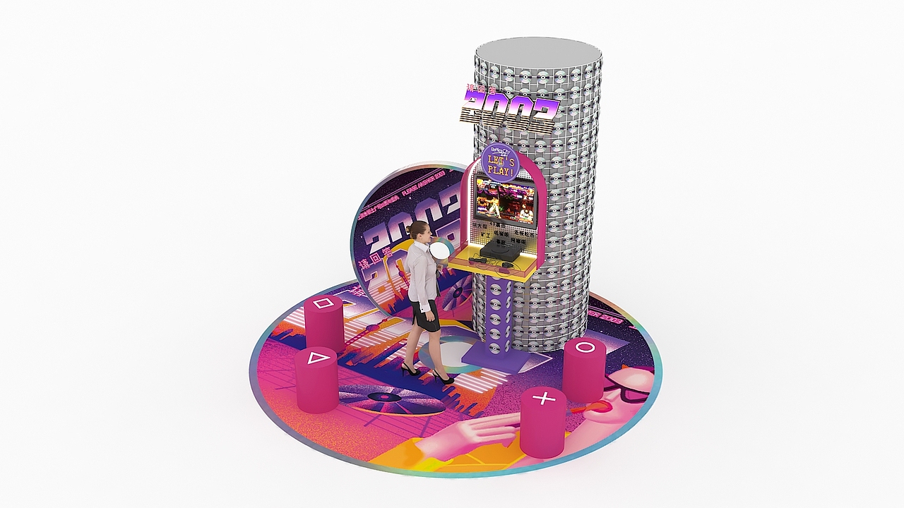 上海来福士18周年庆“请回答，2003”Y2K主题美陈设计（图ZMjc4NjAzMzQ0） - 场景 - 站酷设计师次第Fa开原创素材 - 站酷ZCOOL