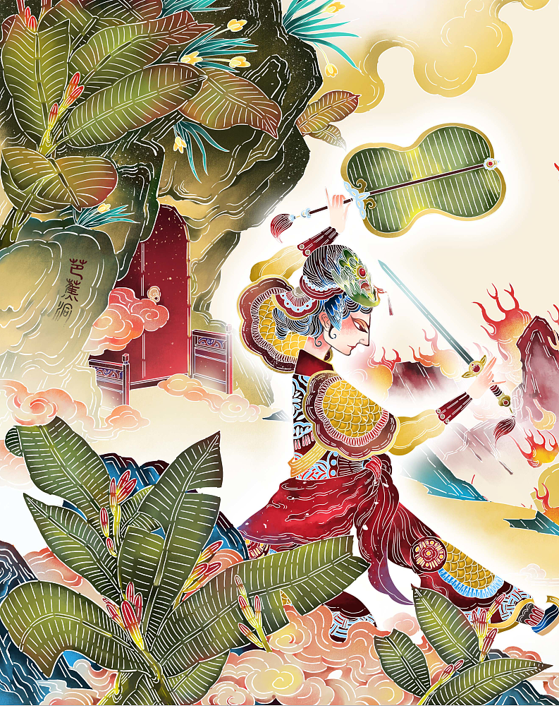 皮影戏（图ZMTg2NTE3MTY4） - 商业插画 - 站酷设计师千君原创素材 - 站酷ZCOOL