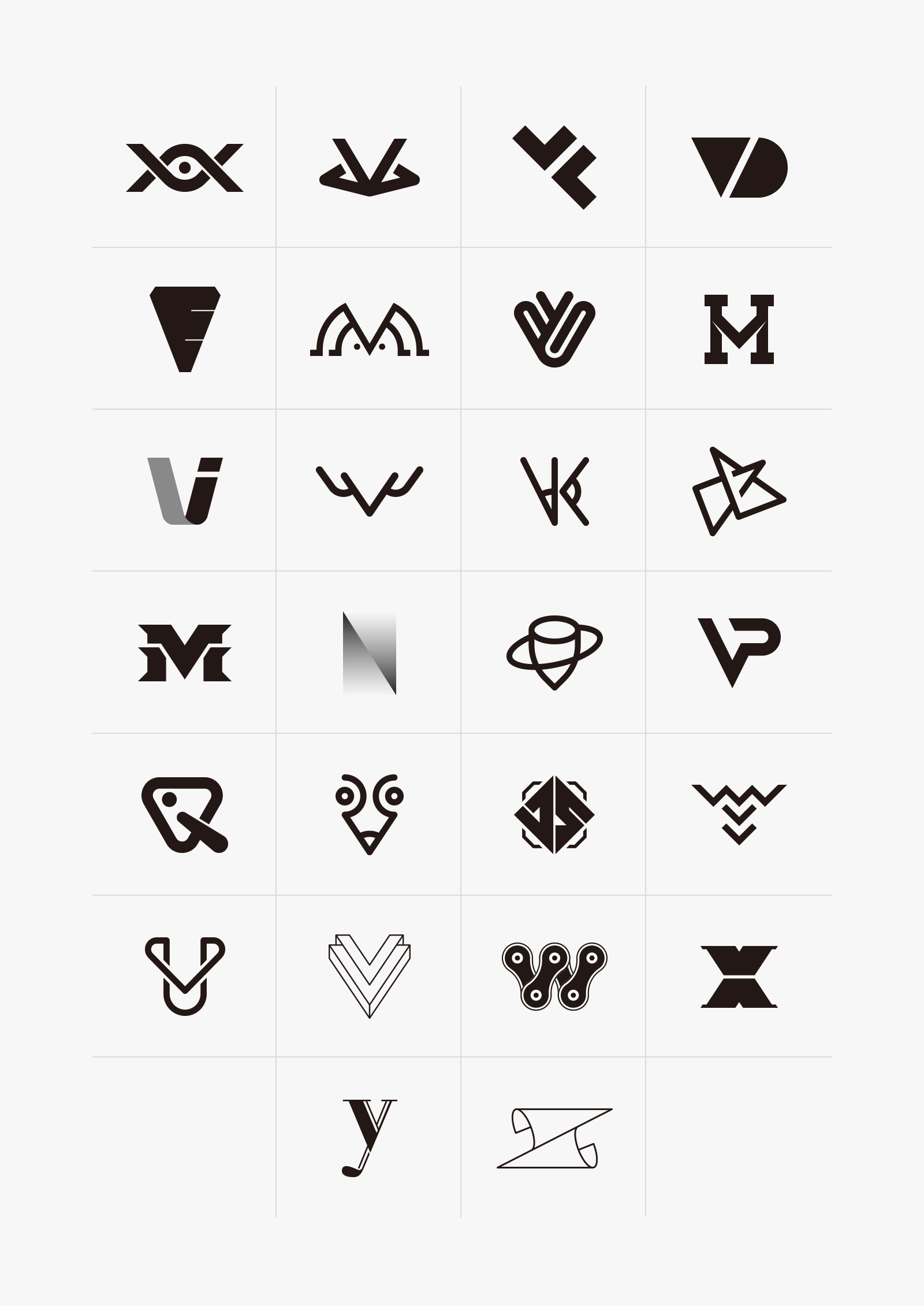 英文字母logo设计 - 原创字体设计网
