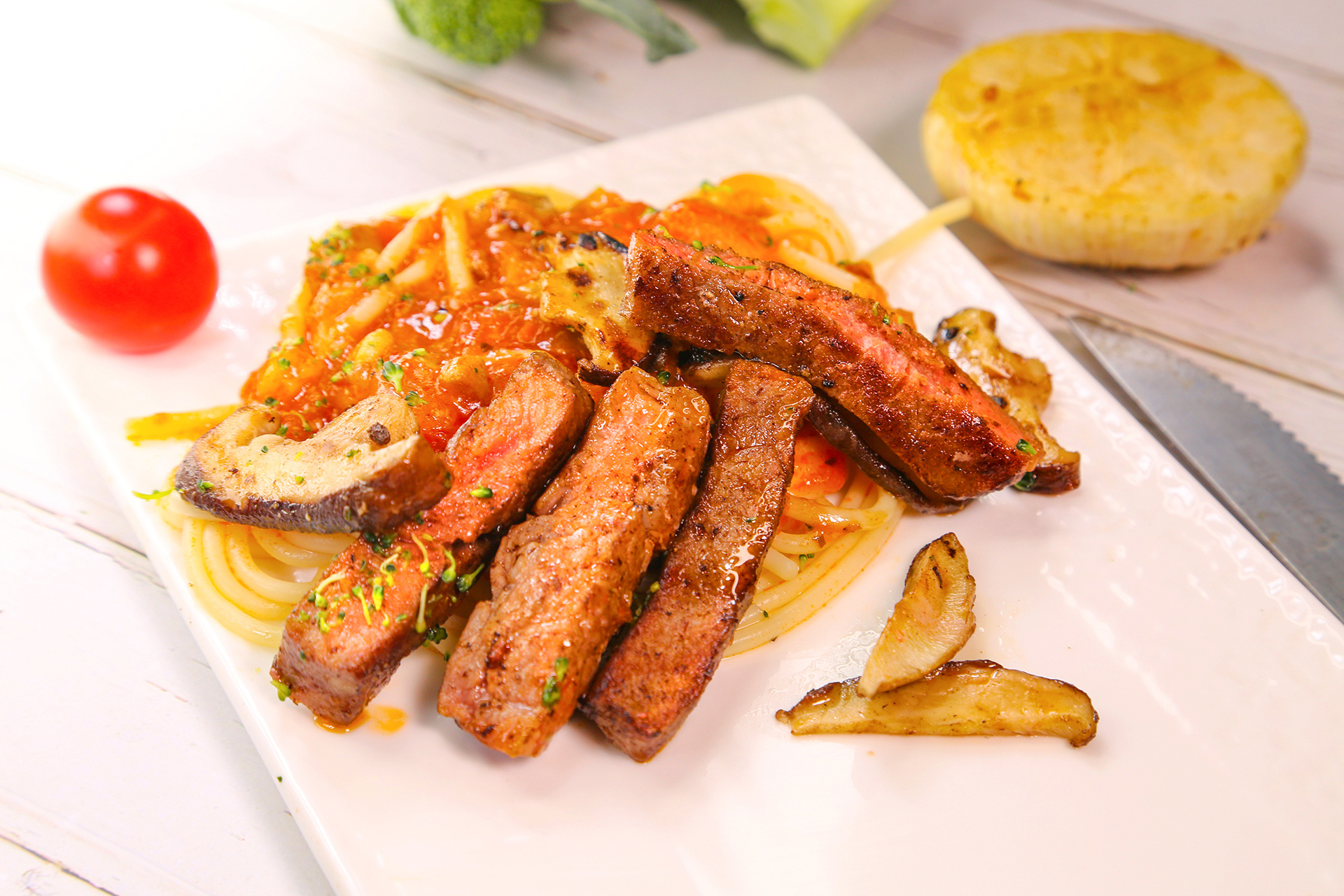 生鲜 牛排 整切 拍摄 美食