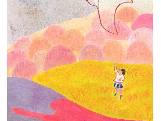 放风筝（个人主页-ZNDYyNDYyMjA=） - 艺术插画 - 站酷设计师tao_atao原创素材 - 站酷ZCOOL