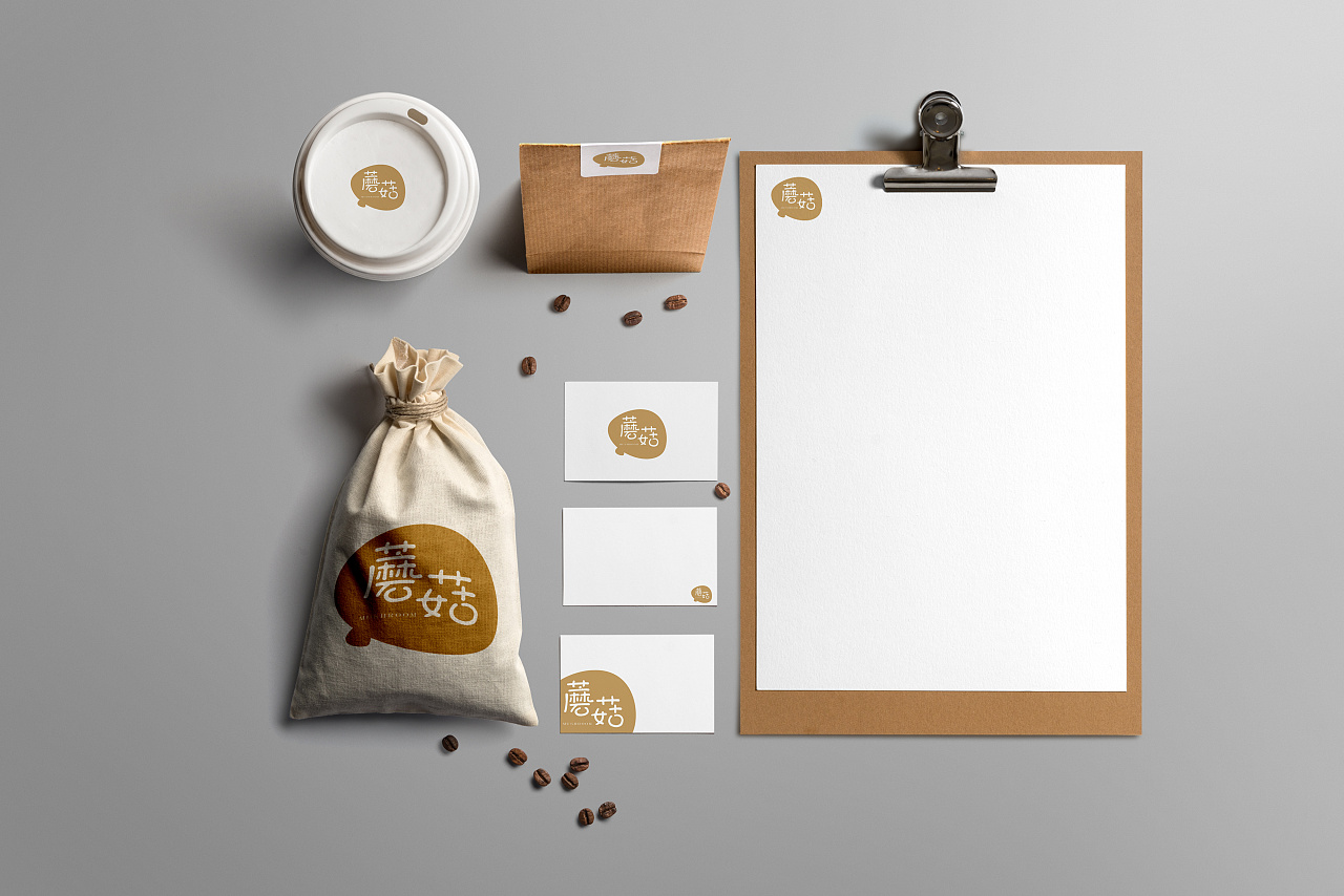 天然蘑菇logo设计