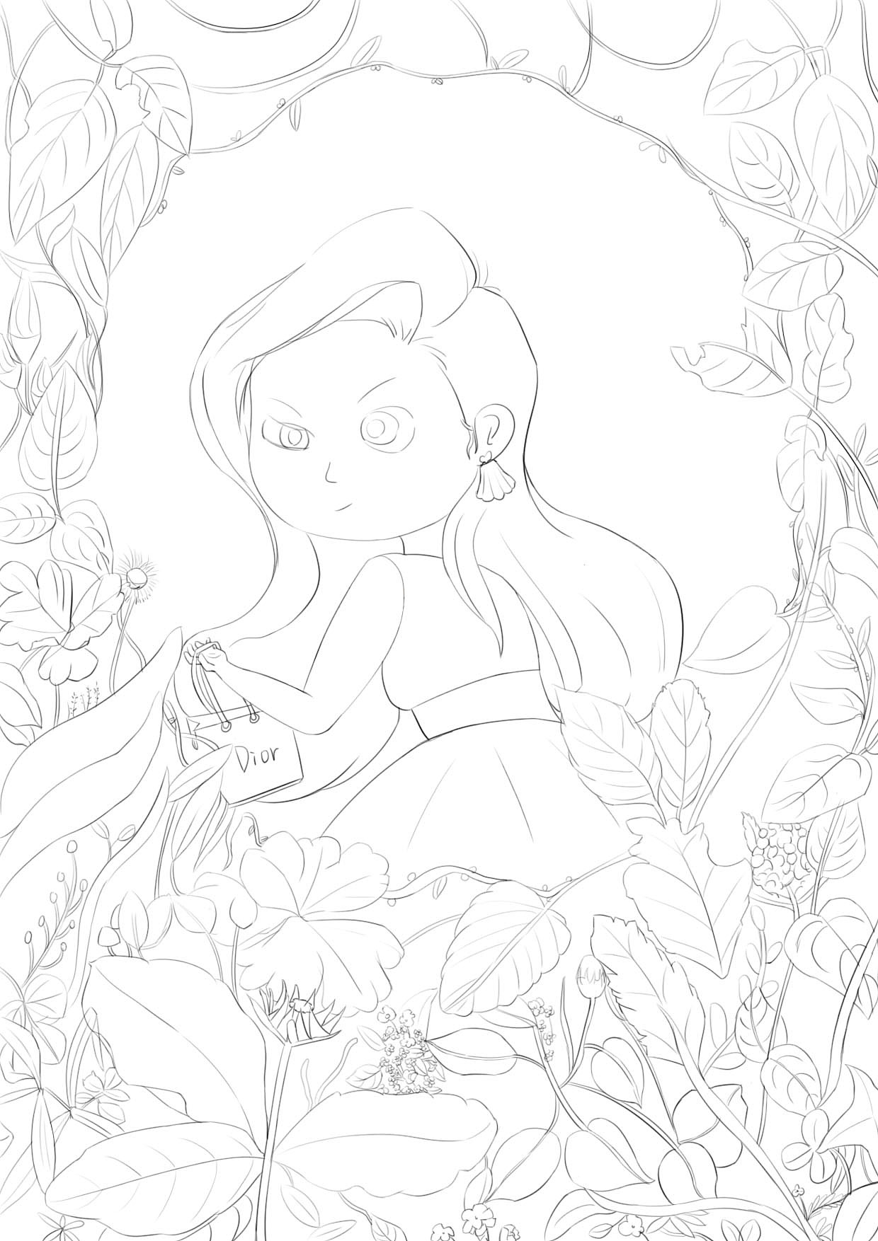 逃跑在森林中的美人鱼公主