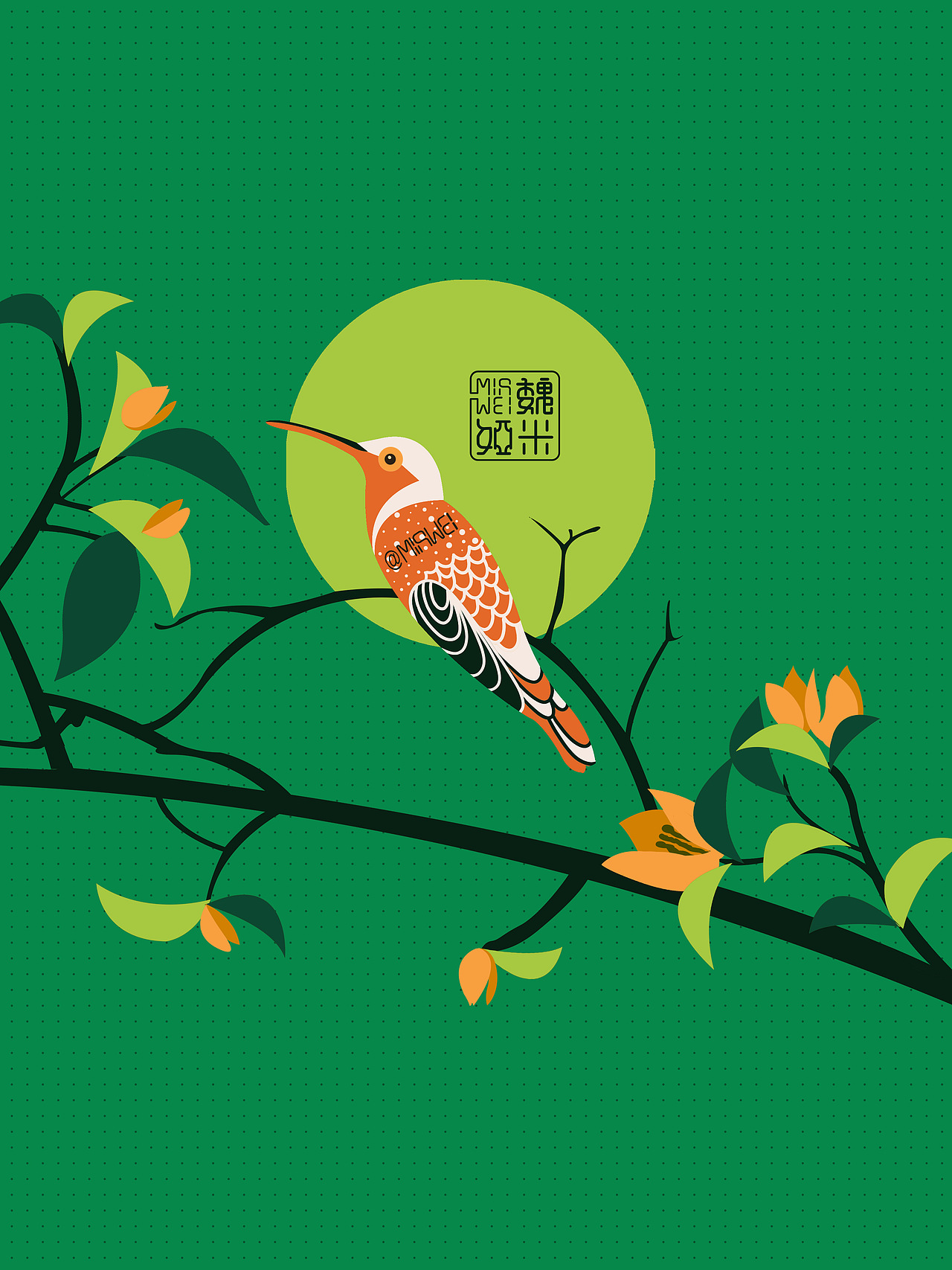 【插畫】花鳥意境系列圖全集（圖ZMjAxNTI0NjAw） - 創(chuàng)作習(xí)作 - 站酷設(shè)計(jì)師魏米婭MiaWey原創(chuàng)素材 - 站酷ZCOOL