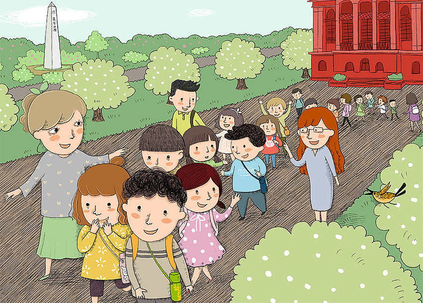 翡翠公园部分插画（图ZMTQ1OTAyOTQ0） - 商业插画 - 站酷设计师钟小允原创素材 - 站酷ZCOOL