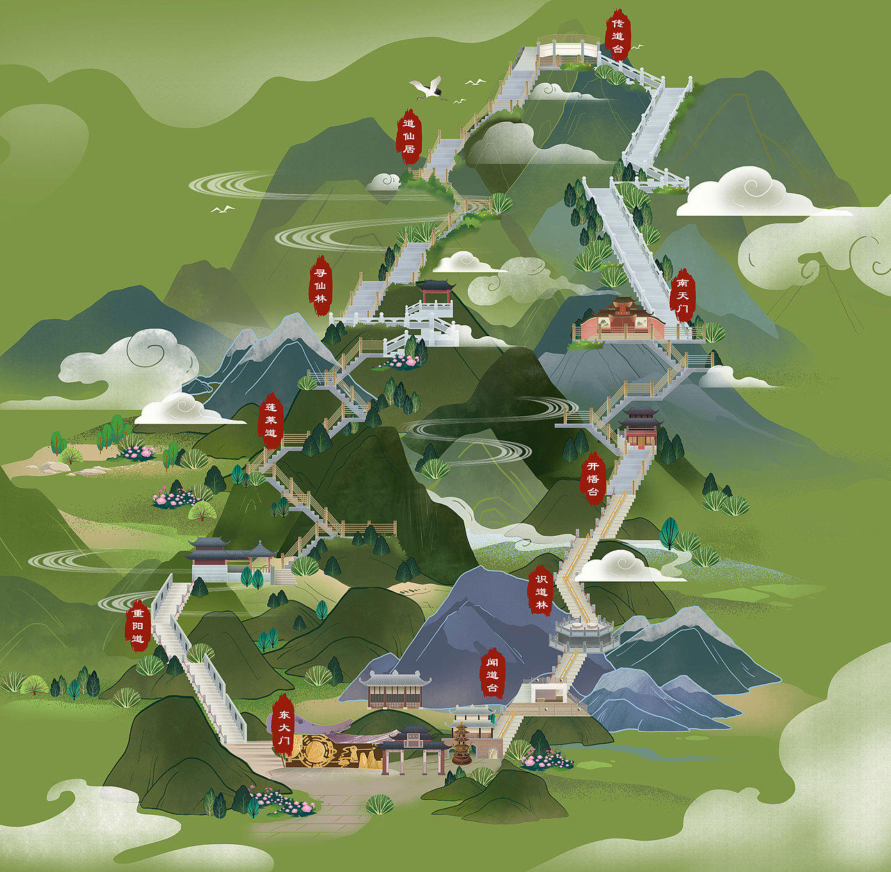 重庆天玑台步道导览图