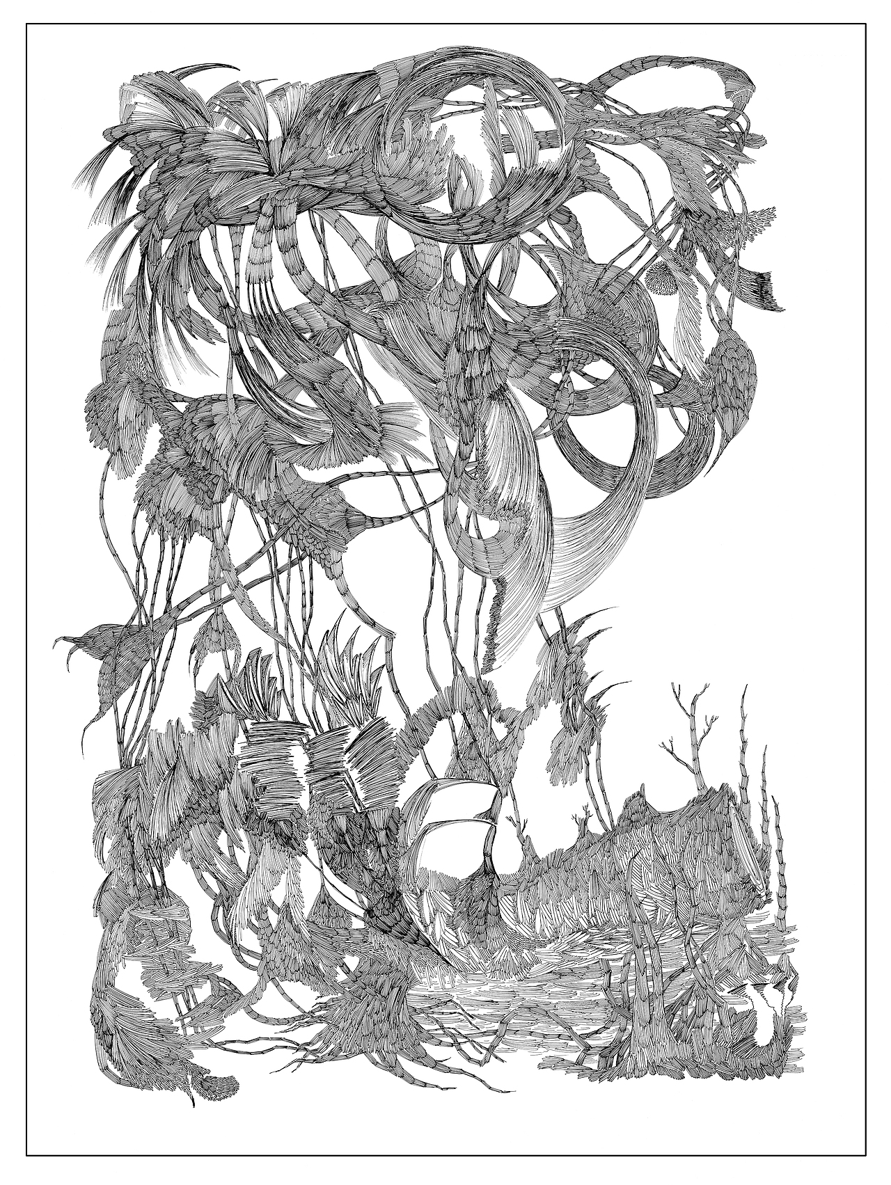 麦平《森林系列》钢笔画长卷(图ZMjA5Mzc5Mjg0) - 绘画 - 站酷设计师麦平原创素材 - 站酷ZCOOL