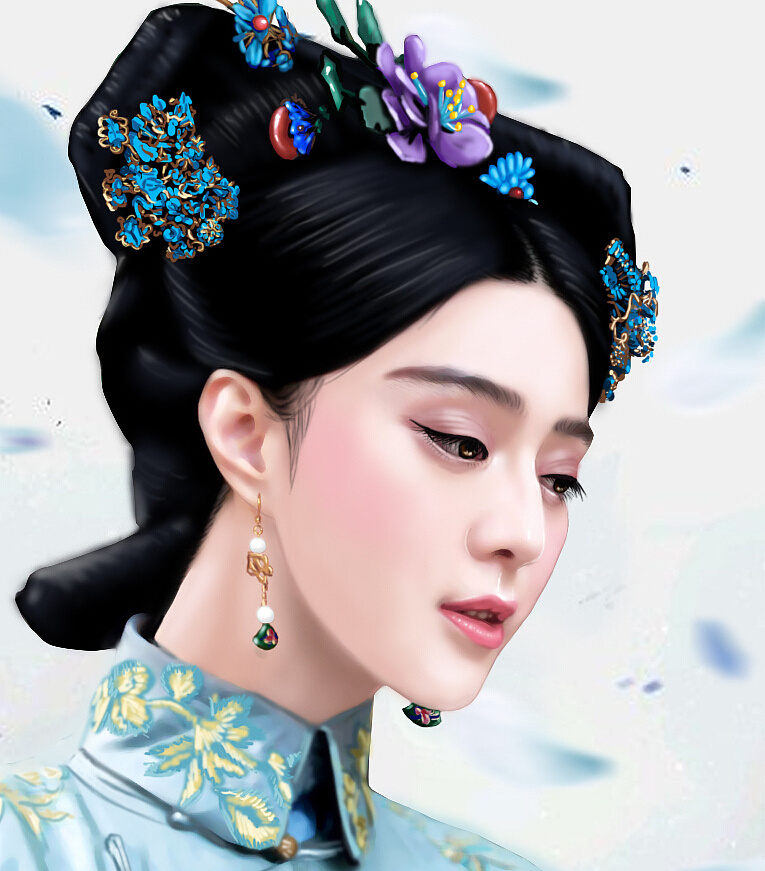 手绘范冰冰——画框女人