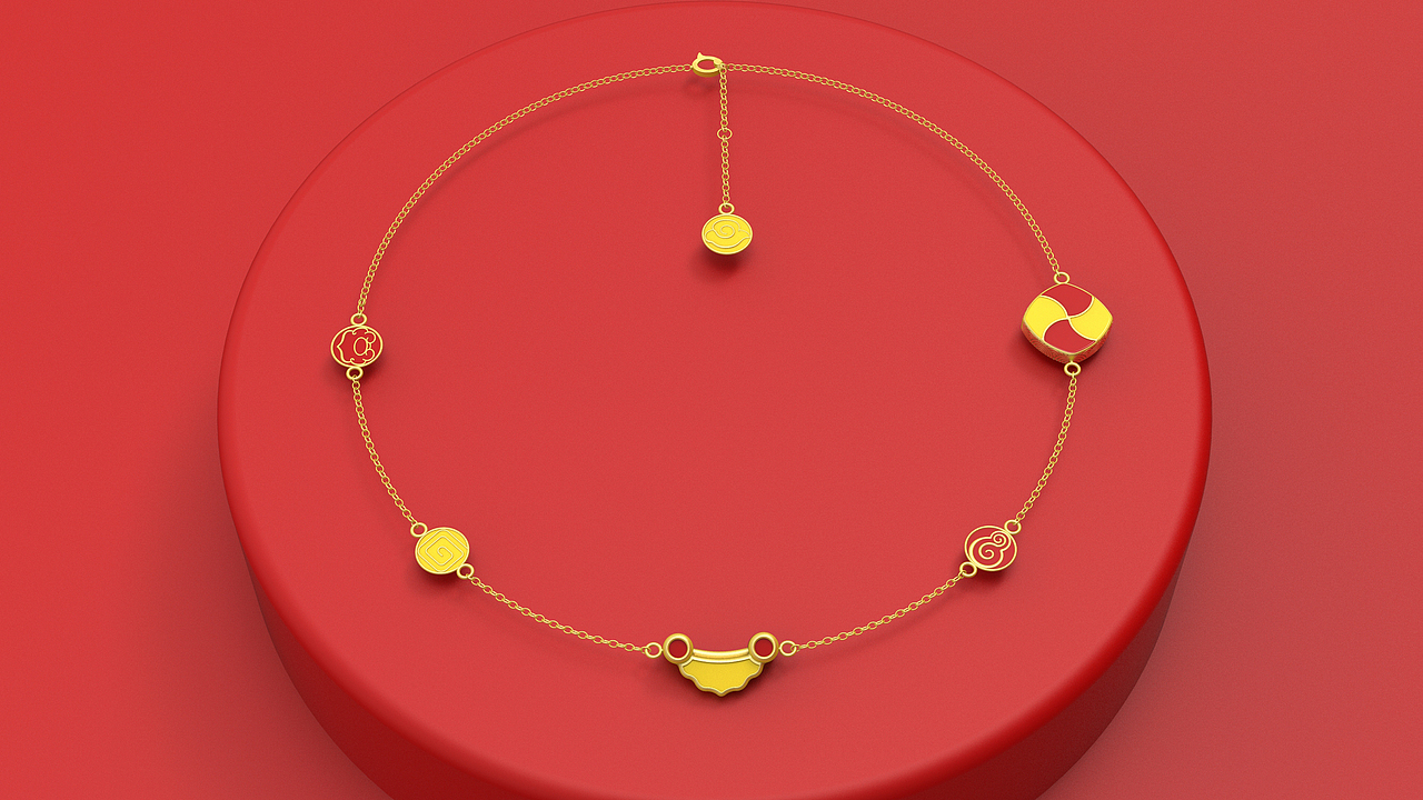 故宫“一砖一瓦”主题贵金属首饰设计