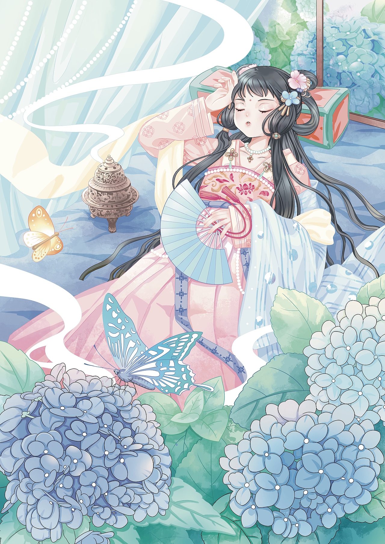 国风少女（图ZMjc1MDI5NDQ4） - 艺术插画 - 站酷设计师森博文化有限公司原创素材 - 站酷ZCOOL