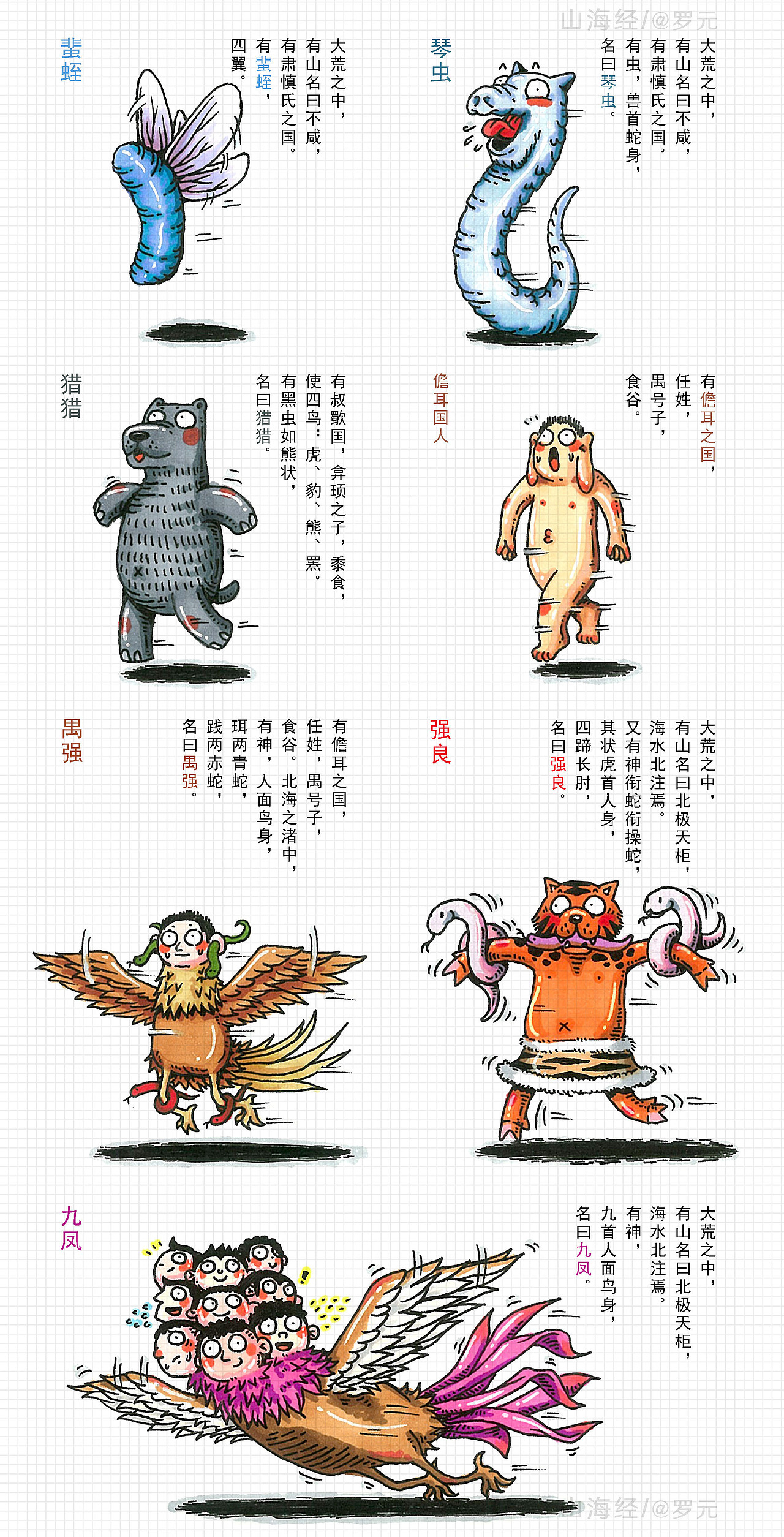 《山海经》下卷(图ZNjQ1NzI1MjQ=) - 商业插画 - 站酷设计师罗元元元原创素材 - 站酷ZCOOL