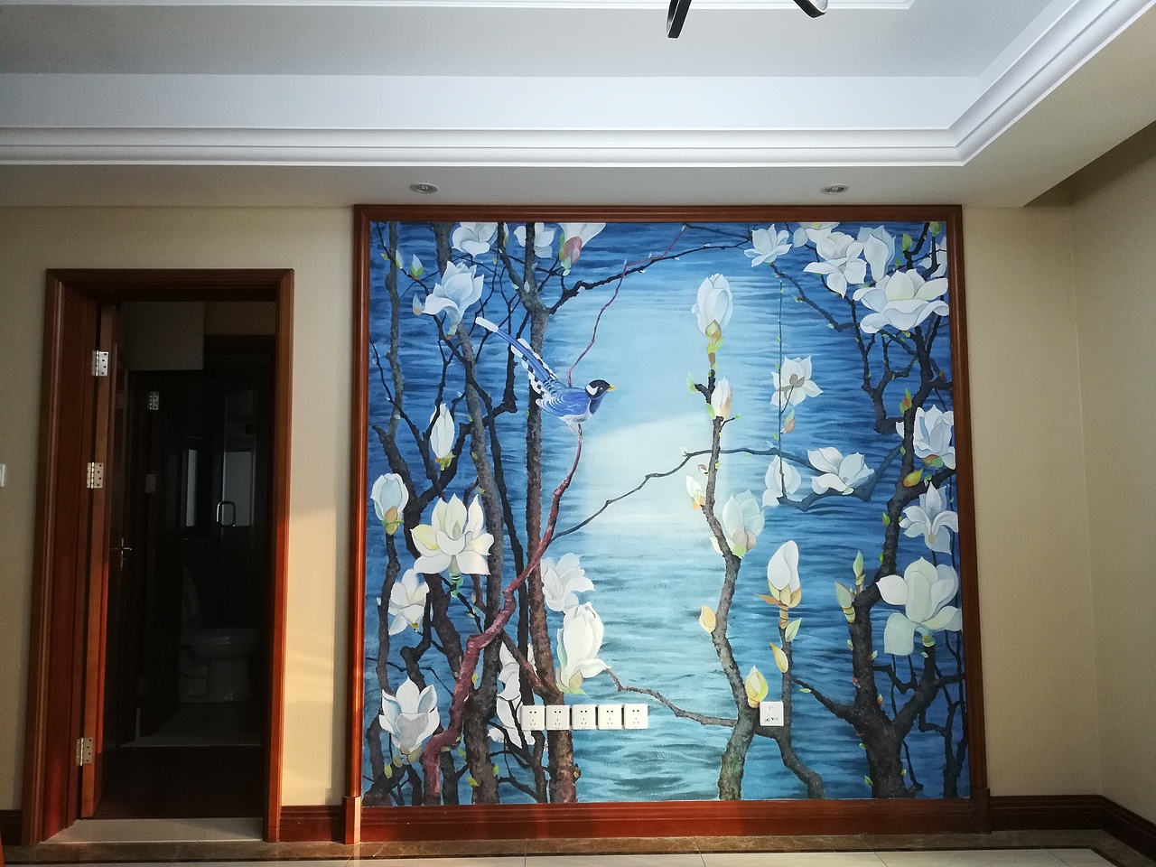 电视背景墙彩绘