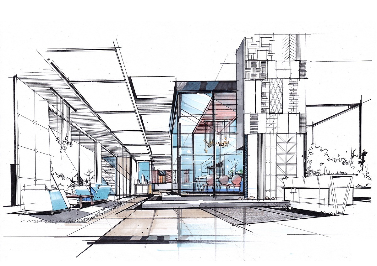 杜健室内手绘作品(卓越手绘)