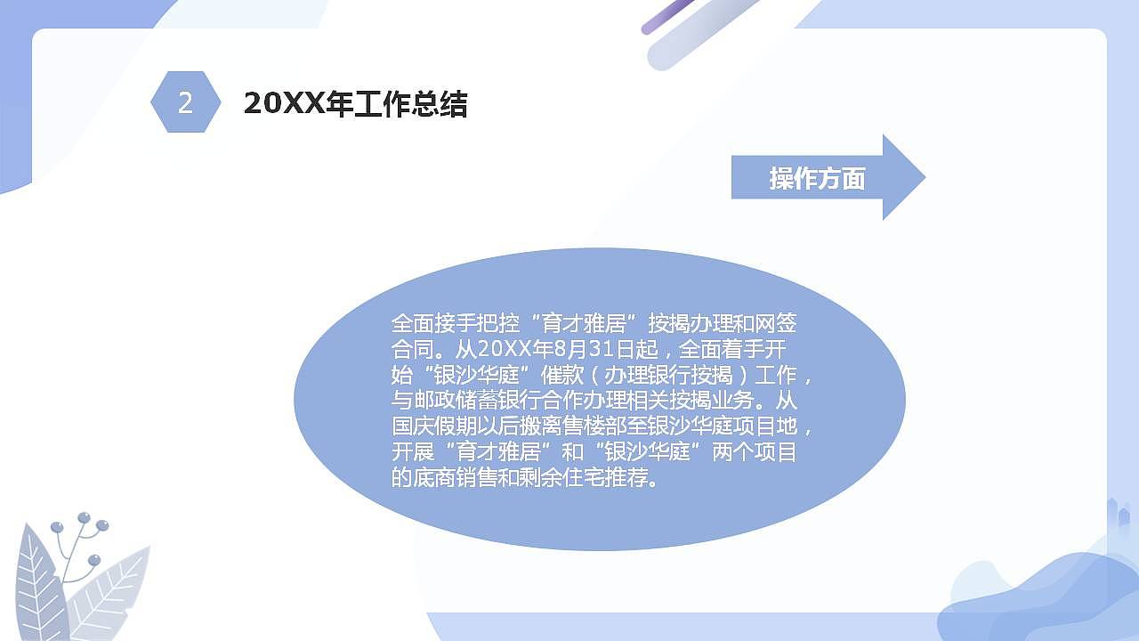 简约扁平化房地产销售经理年终述职报告PPT模板