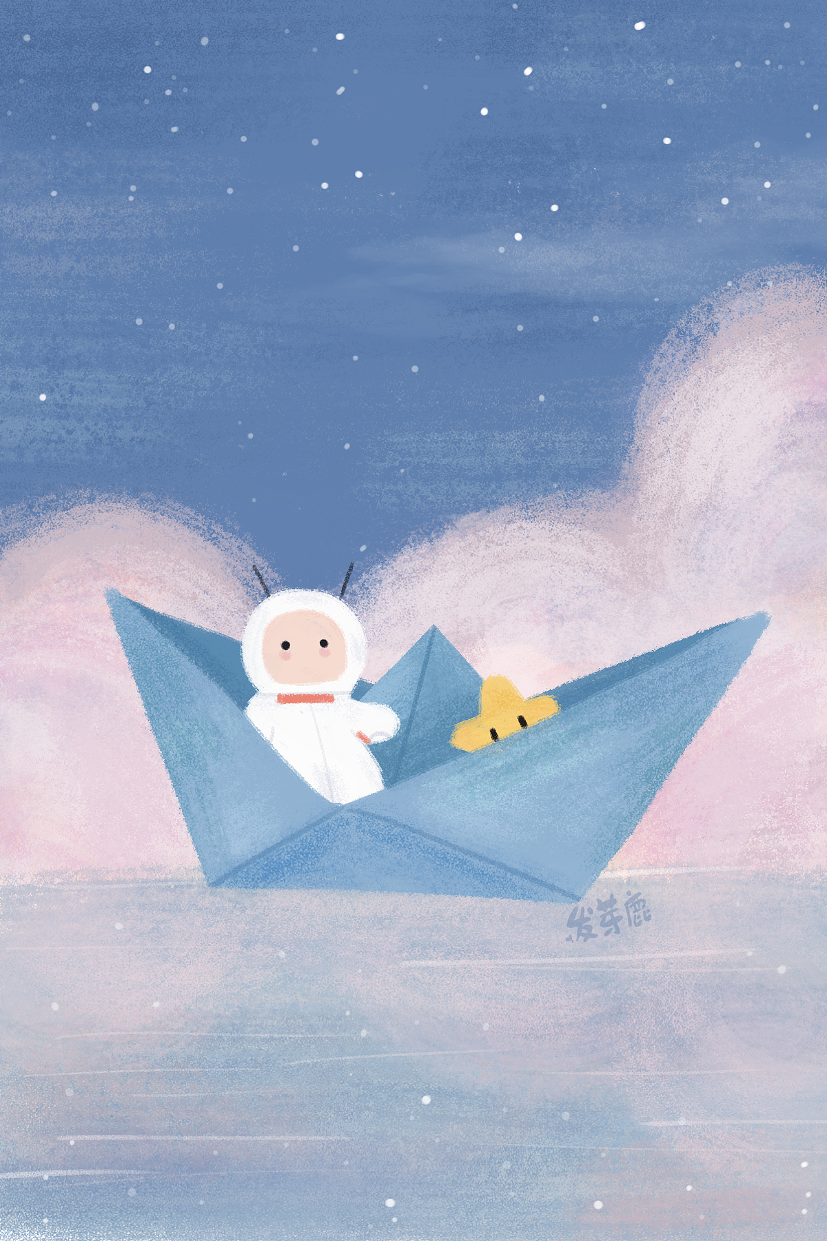 小宇航员的太空旅行（图ZMjE0NDEyMzQ4） - 儿童插画 - 站酷设计师发芽鹿原创素材 - 站酷ZCOOL