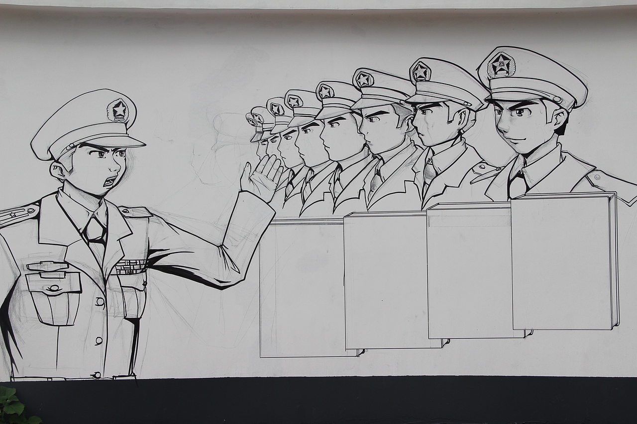 军营漫画墙绘 — 强军漫画长廊（图ZMjQ1NzU0NTI4） - 新锐潮流插画 - 站酷设计师不朽钢小邓原创素材 - 站酷ZCOOL