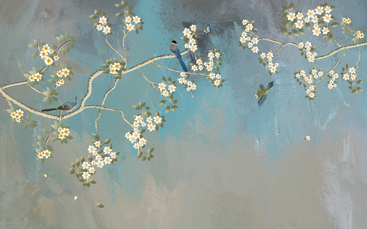 2022花鸟（图ZMjc2NzAzNjMy） - 商业插画 - 站酷设计师新中式纱画图库原创素材 - 站酷ZCOOL