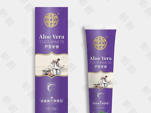 孔君堂-芦荟牙膏-牙膏包装