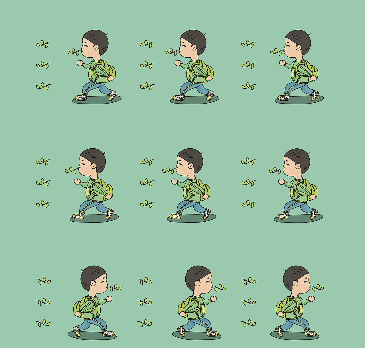 三个娃（图ZMjQ5NDcyMTgw） - 儿童插画 - 站酷设计师小也still原创素材 - 站酷ZCOOL