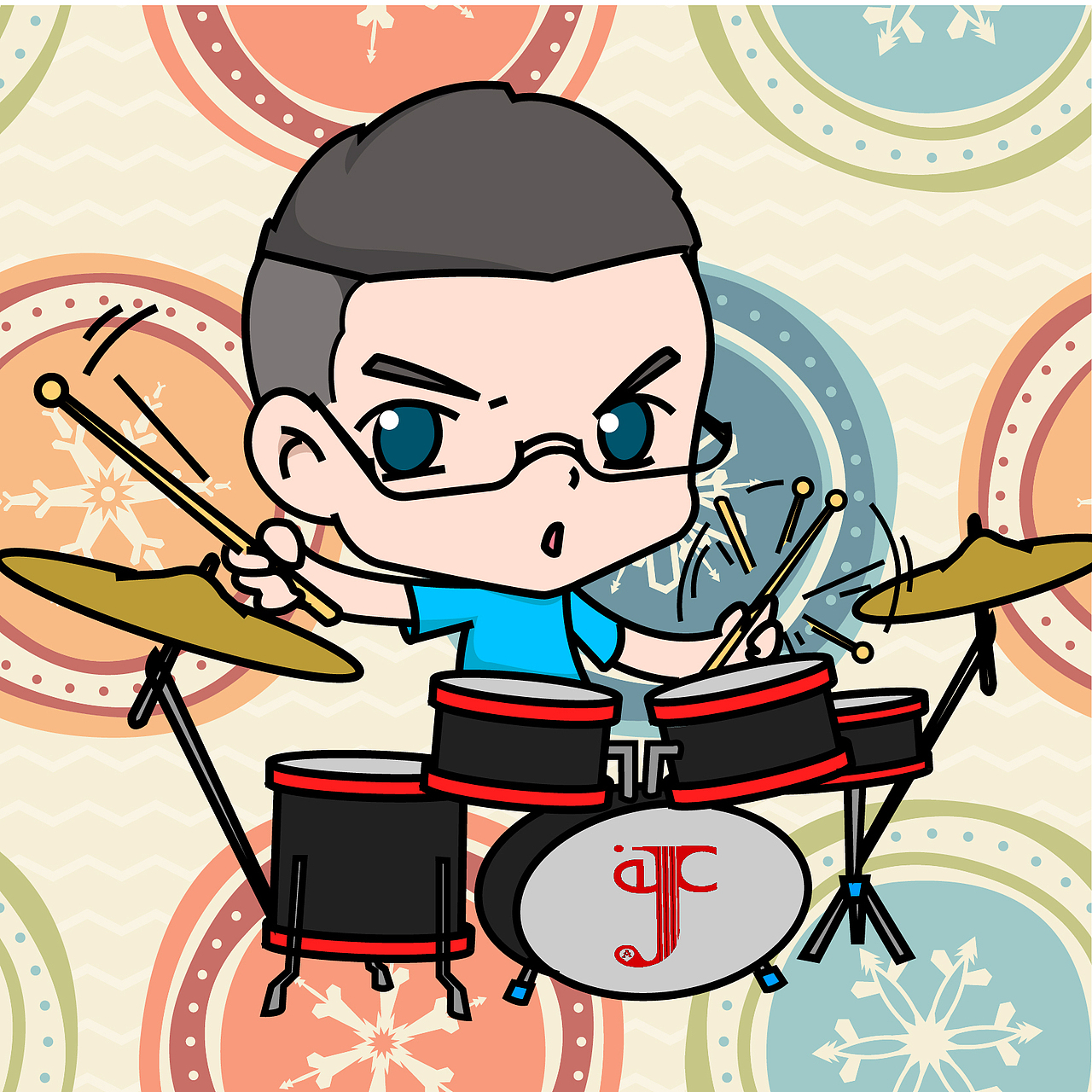 Q版乐队（图ZMzc2NDg4OTI=） - 单幅漫画 - 站酷设计师Desmond_Cheuk鸿原创素材 - 站酷ZCOOL