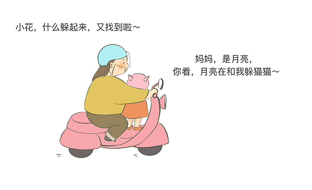 原创亲子故事《和月亮躲猫猫》