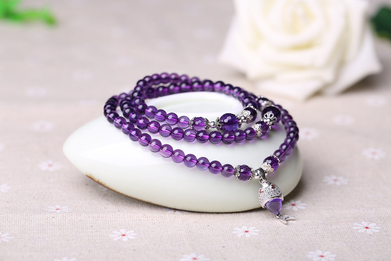 紫水晶多圈手链